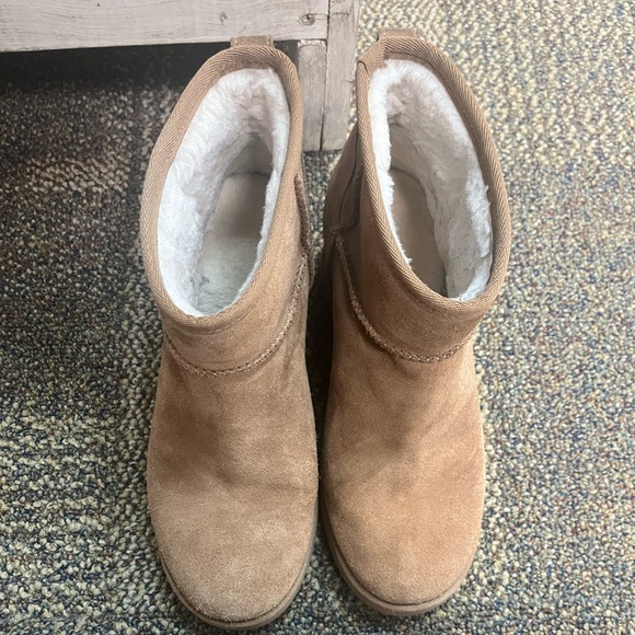 UGG Brown Suede Wedge Boots - Picture 2 of 5